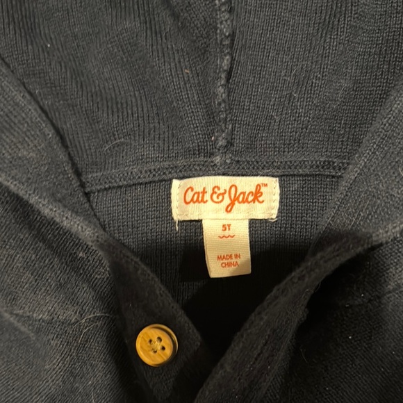 Cat & Jack Navy and Gray Striped sweater - Picture 2 of 5